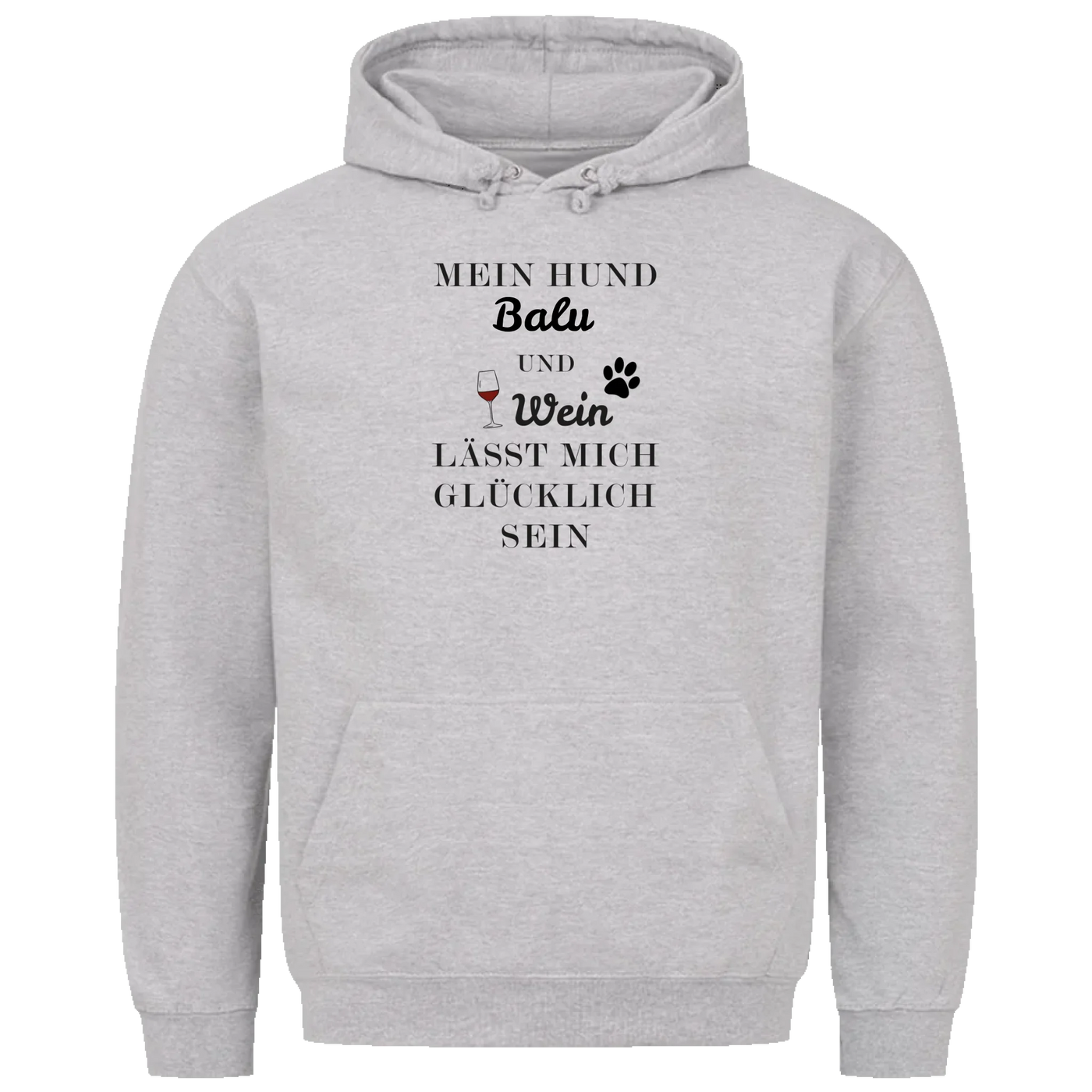 Mein Hund und Wein - Individueller Hoodie Unisex