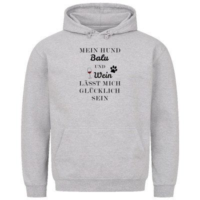 Mein Hund und Wein - Individueller Hoodie Unisex
