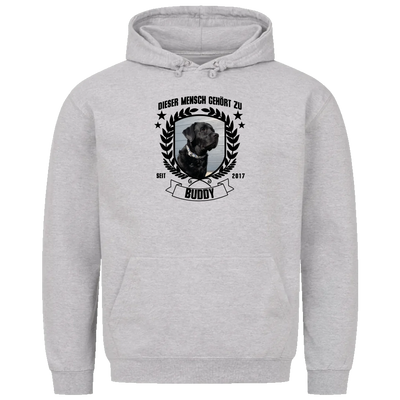 Dieser Mensch gehört zu - Personalisierbarer Unisex Hoodie