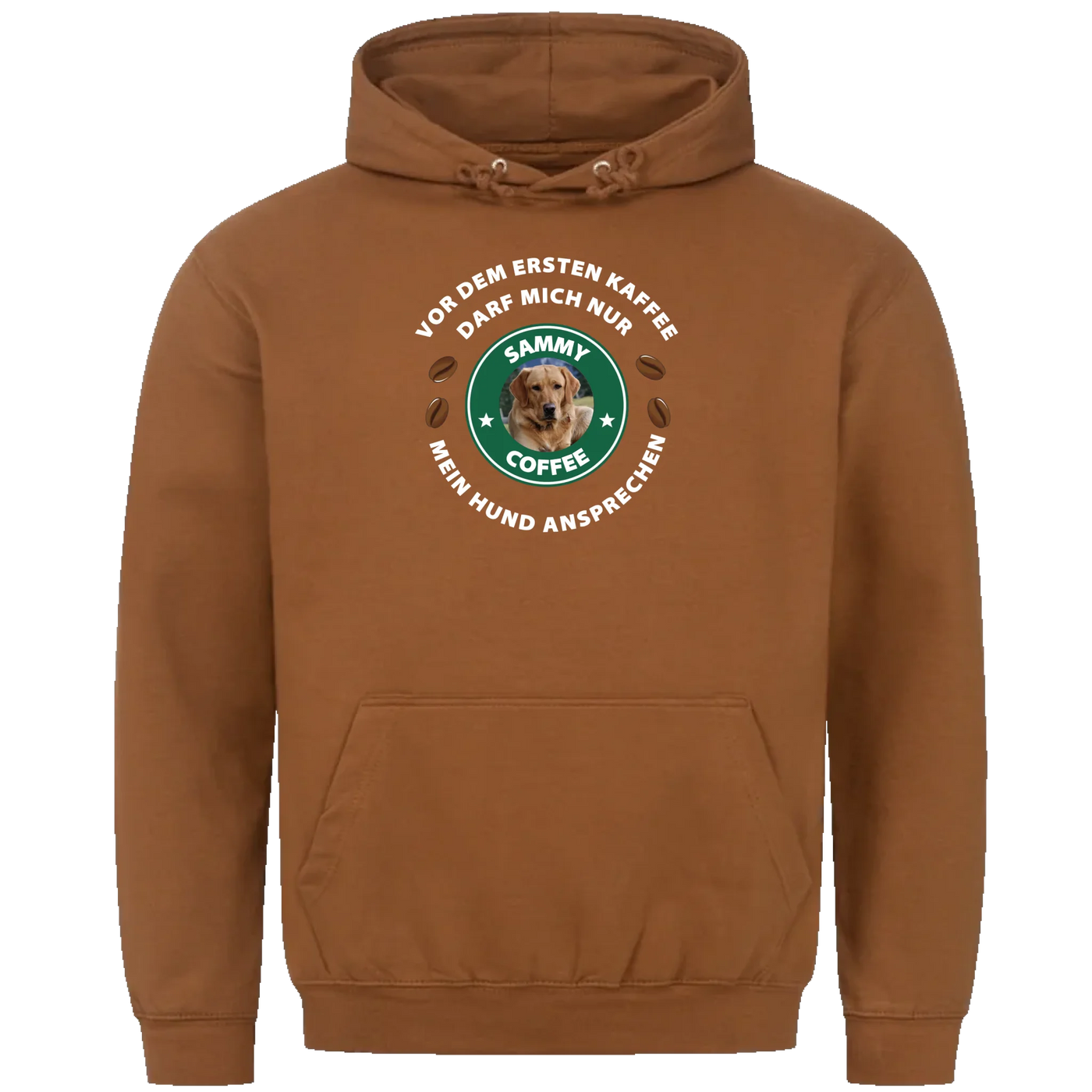 Vor dem ersten Kaffee darf mich nur mein Hund ansprechen - Personalisierbarer Unisex Hoodie