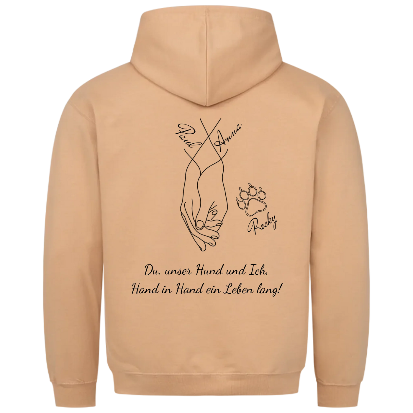 Du unser Hund und Ich ein Leben lang - Personalisierbarer Classic Hoodie Unisex