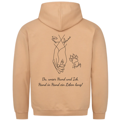 Du unser Hund und Ich ein Leben lang - Personalisierbarer Classic Hoodie Unisex