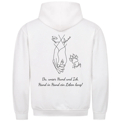 Du unser Hund und Ich ein Leben lang - Personalisierbarer Classic Hoodie Unisex