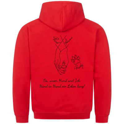 Du unser Hund und Ich ein Leben lang - Personalisierbarer Classic Hoodie Unisex