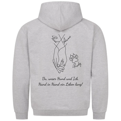 Du unser Hund und Ich ein Leben lang - Personalisierbarer Classic Hoodie Unisex