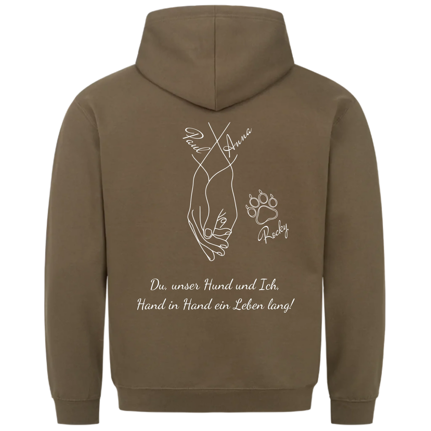 Du unser Hund und Ich ein Leben lang - Personalisierbarer Classic Hoodie Unisex