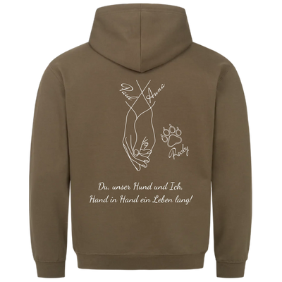 Du unser Hund und Ich ein Leben lang - Personalisierbarer Classic Hoodie Unisex