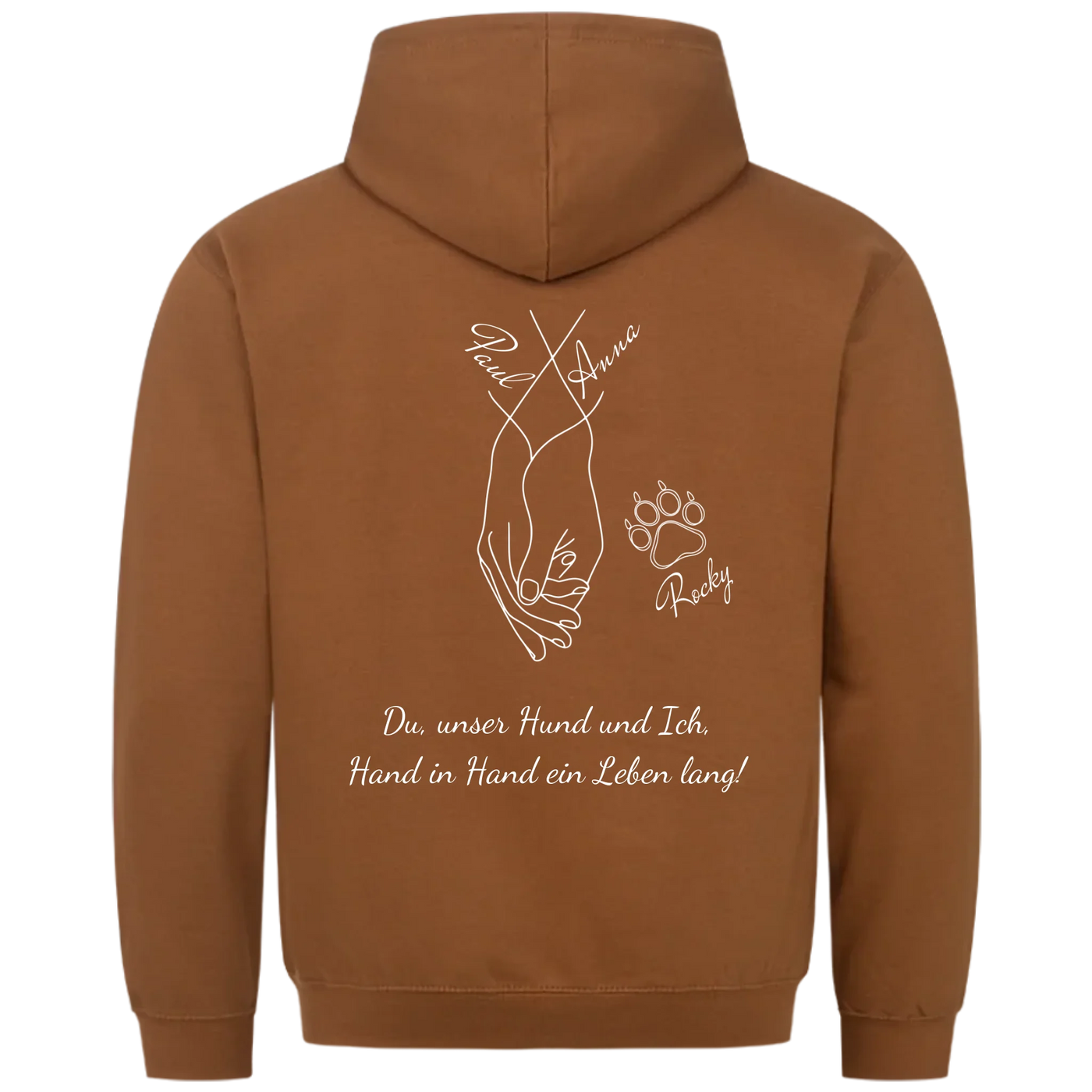 Du unser Hund und Ich ein Leben lang - Personalisierbarer Classic Hoodie Unisex