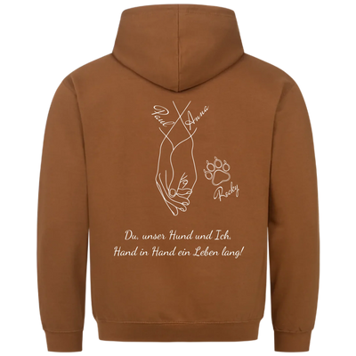 Du unser Hund und Ich ein Leben lang - Personalisierbarer Classic Hoodie Unisex