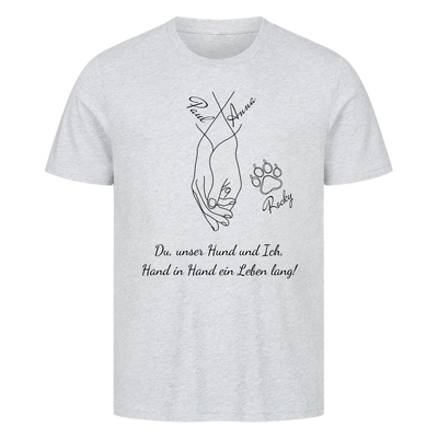 Du unser Hund und Ich ein Leben lang – Personalisierbares Unisex Shirt