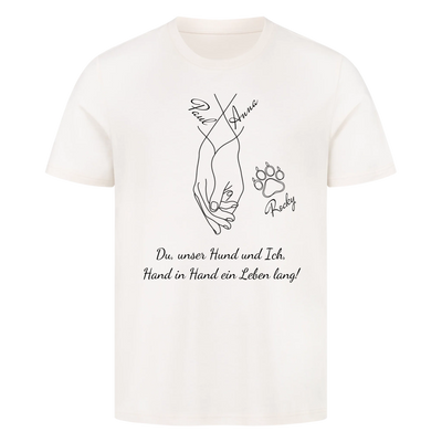 Du unser Hund und Ich ein Leben lang – Personalisierbares Unisex Shirt