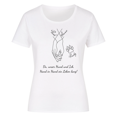 Du unser Hund und ich ein Leben lang – Personalisierbares Damen Shirt