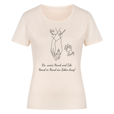 Du unser Hund und ich ein Leben lang – Personalisierbares Damen Shirt