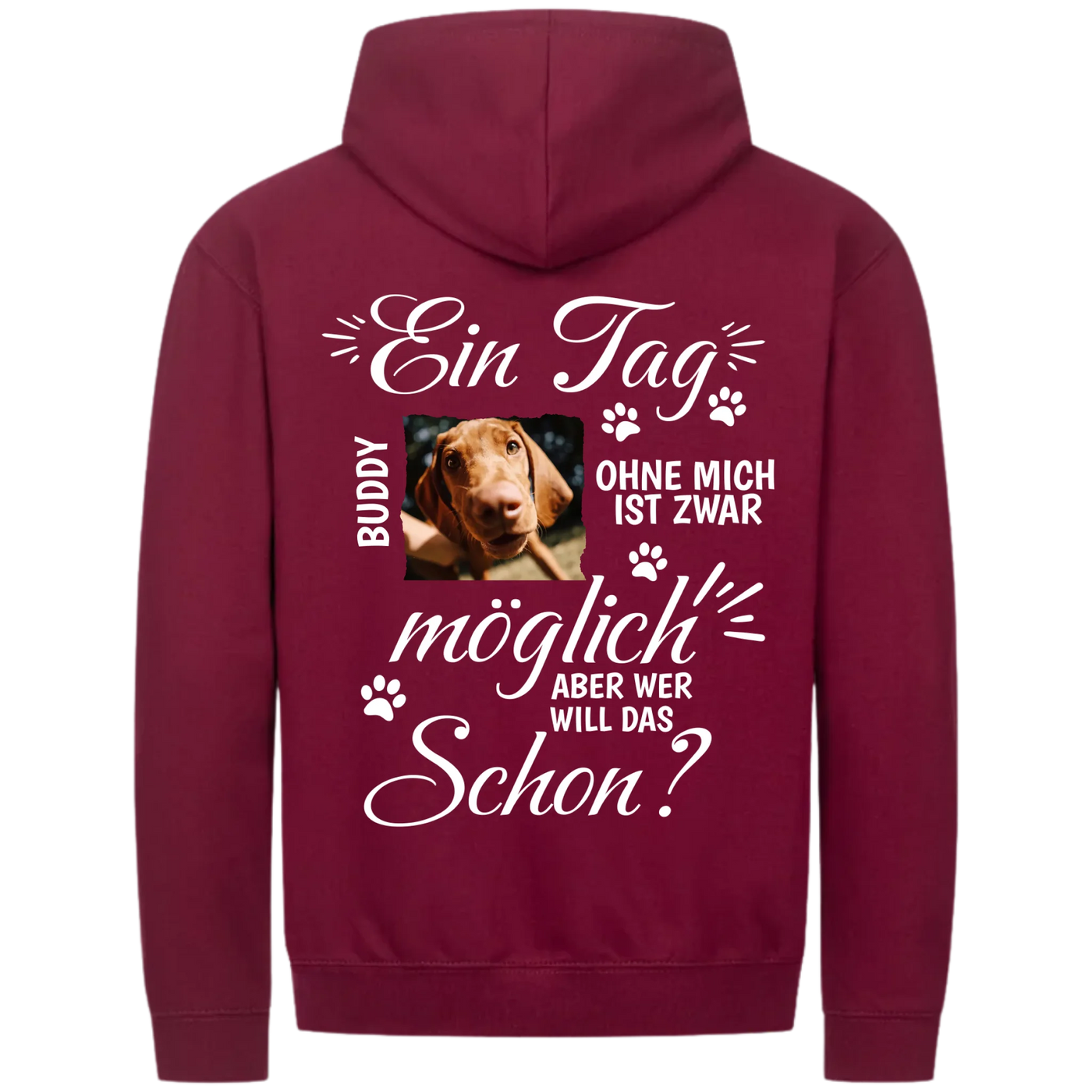 MP Zipper Hoodie burgundy back 2048 x 2048px