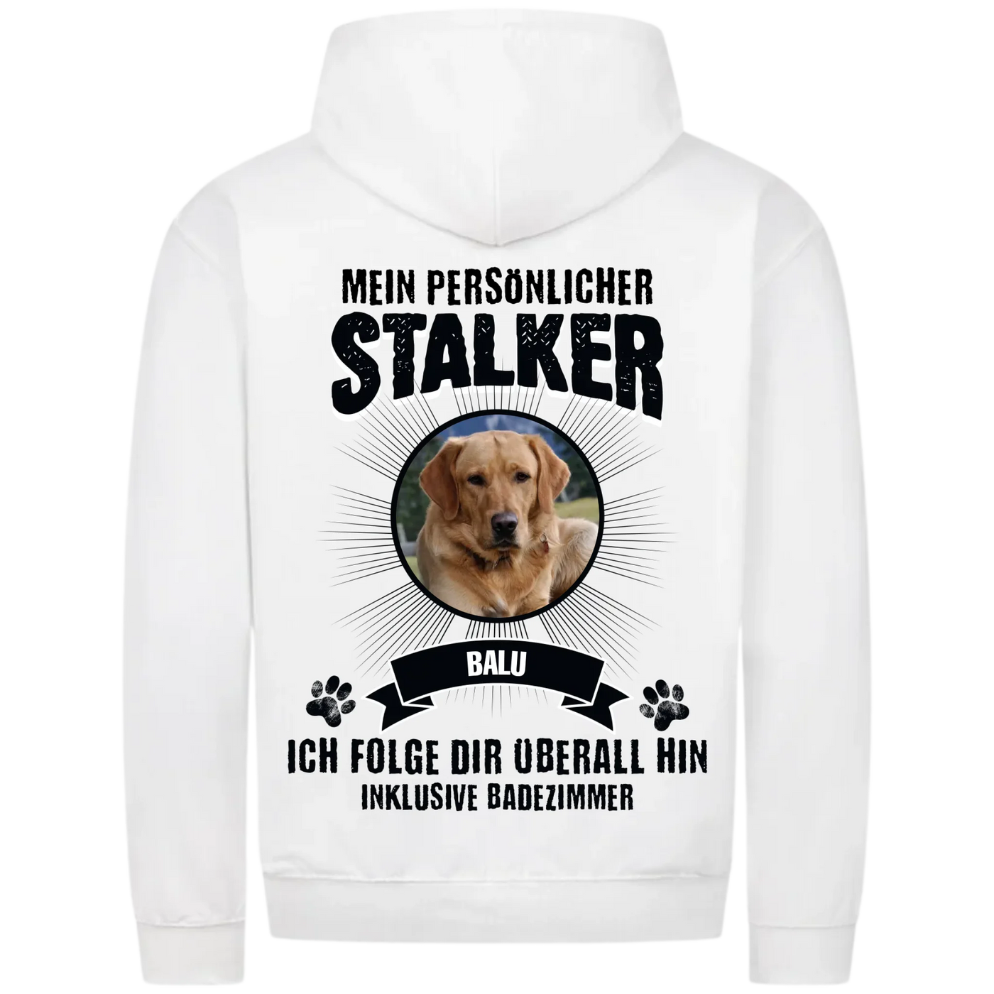 Mein persönlicher Stalker - Personalisierbarer Classic Zipper Hoodie Unisex