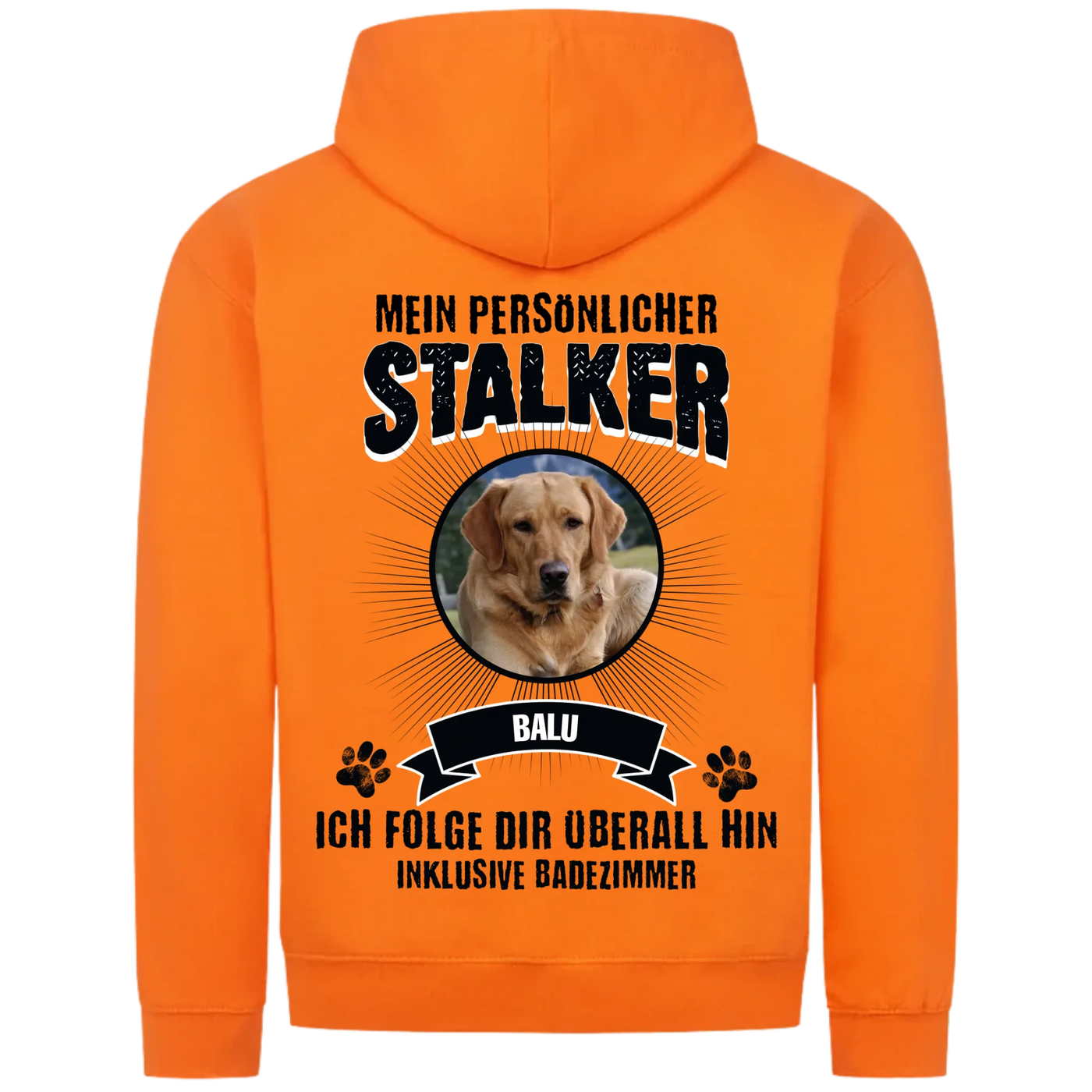 Mein persönlicher Stalker - Personalisierbarer Classic Zipper Hoodie Unisex