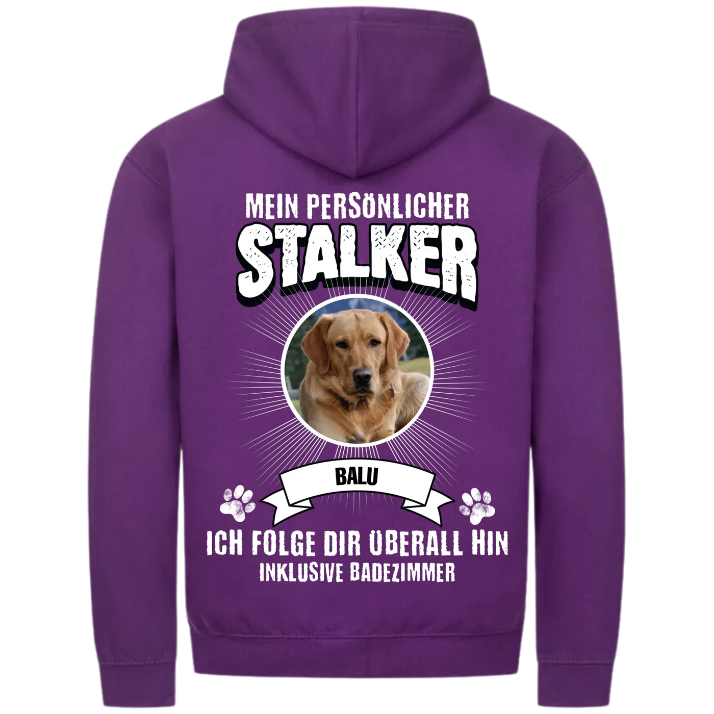Mein persönlicher Stalker - Personalisierbarer Classic Zipper Hoodie Unisex