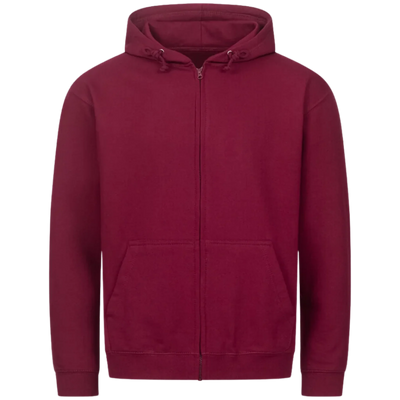 MP Zipper Hoodie burgundy front 2048 x 2048px
