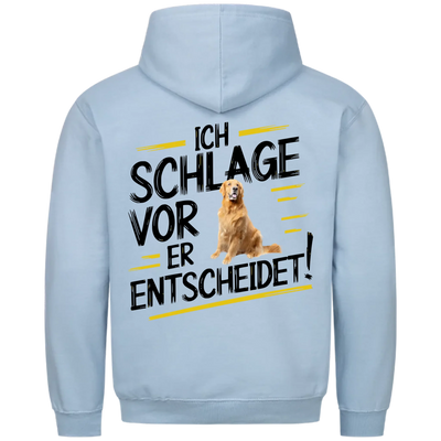 Ich schlage vor - mein Hund entscheidet - Personalisierbarer Classic Hoodie Unisex