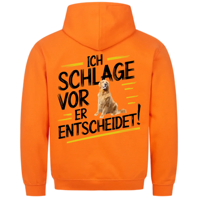 Ich schlage vor - mein Hund entscheidet - Personalisierbarer Classic Hoodie Unisex