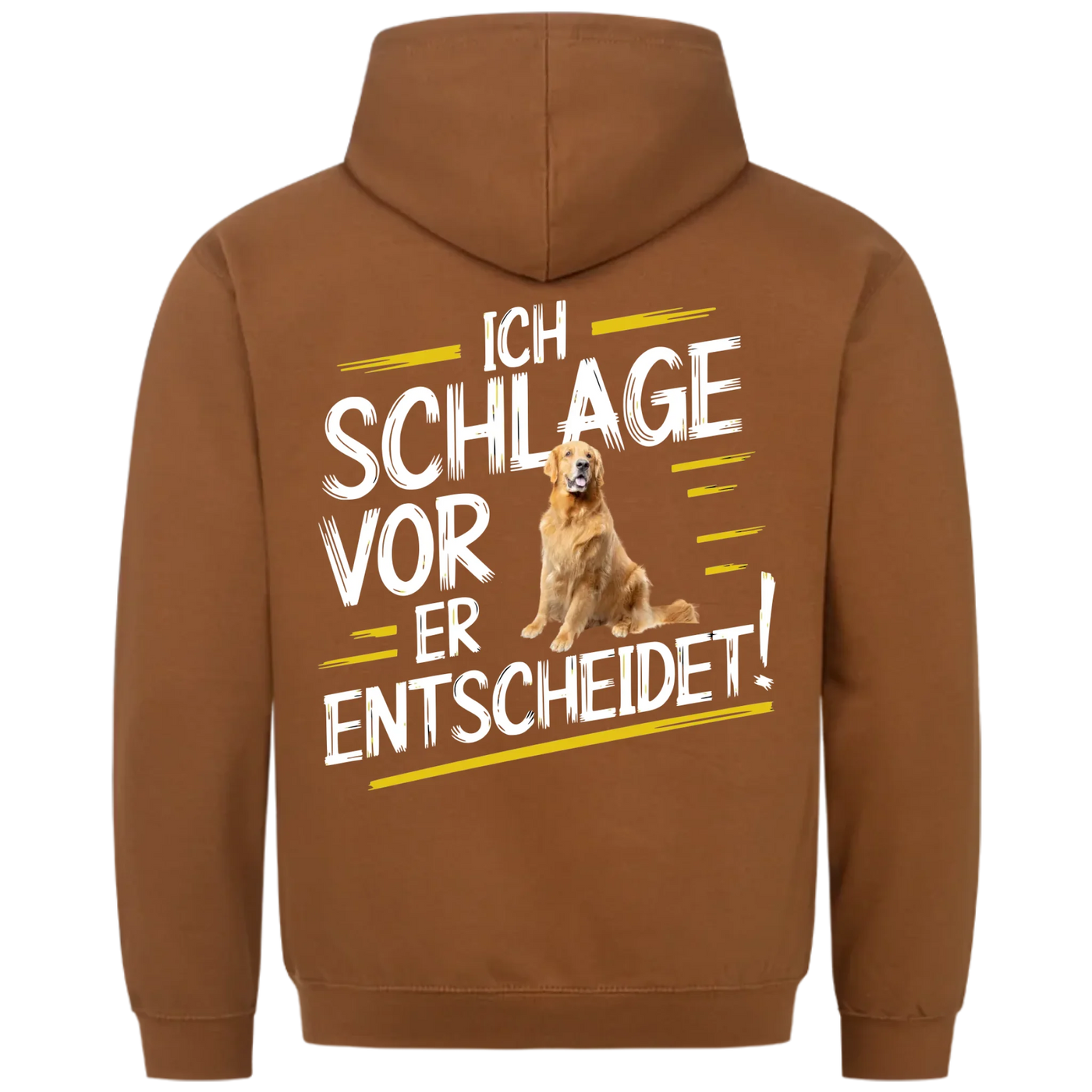 Ich schlage vor - mein Hund entscheidet - Personalisierbarer Classic Hoodie Unisex