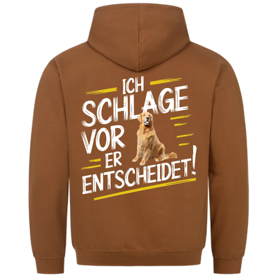 Ich schlage vor - mein Hund entscheidet - Personalisierbarer Classic Hoodie Unisex