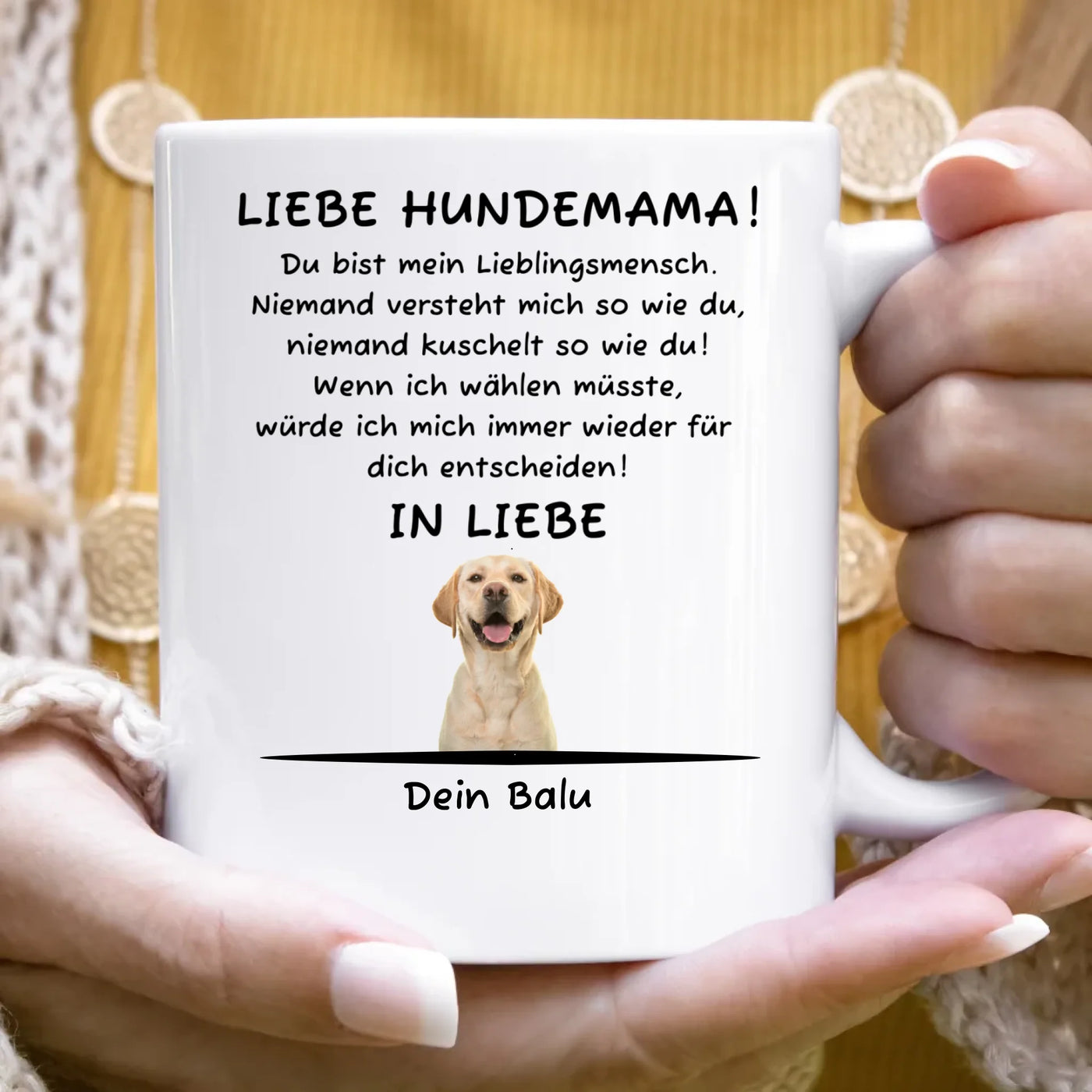 Hundemama Tasse - Du bist mein Lieblingsmensch - Personalisierbare Tasse