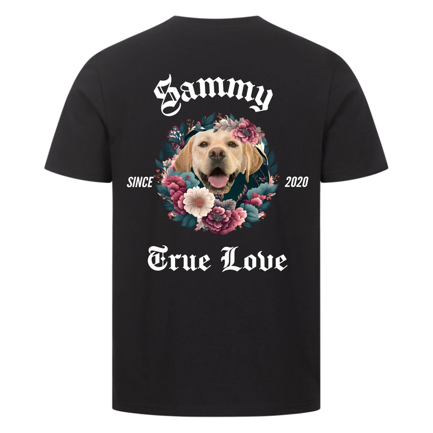 Wahre Liebe - Personalisierbares Unisex T-Shirt Rückendruck