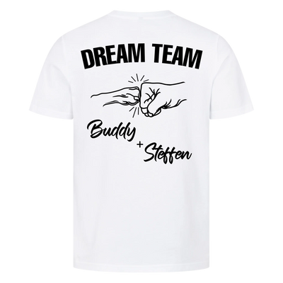Dream Team Fauststoß - Individuelles Unisex Shirt Rückendruck