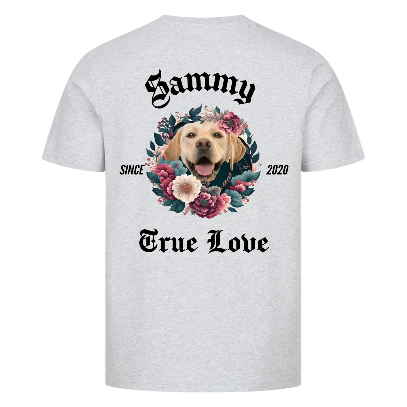 Wahre Liebe - Personalisierbares Unisex T-Shirt Rückendruck