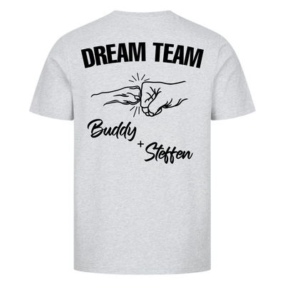 Dream Team Fauststoß - Individuelles Unisex Shirt Rückendruck