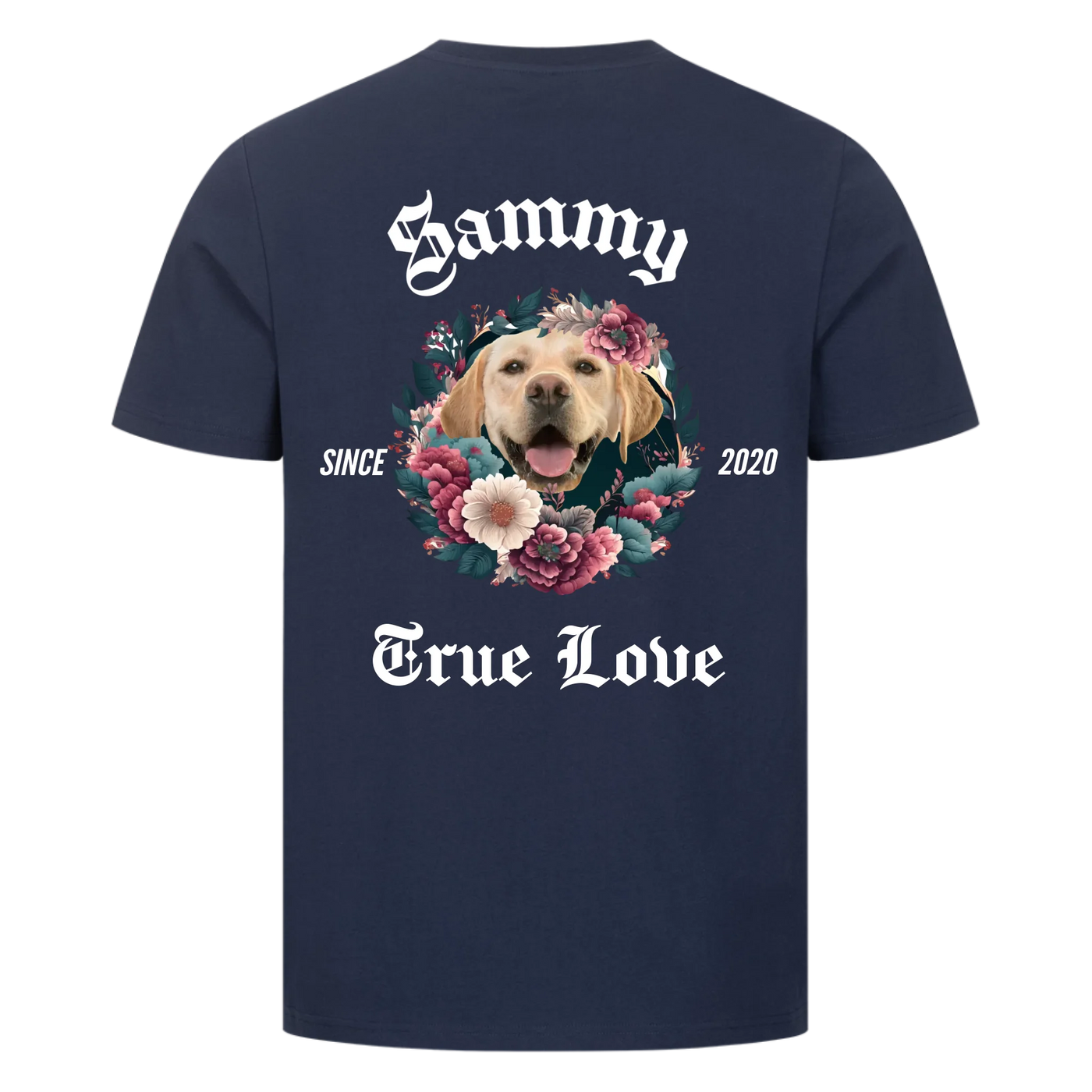 Wahre Liebe - Personalisierbares Unisex T-Shirt Rückendruck