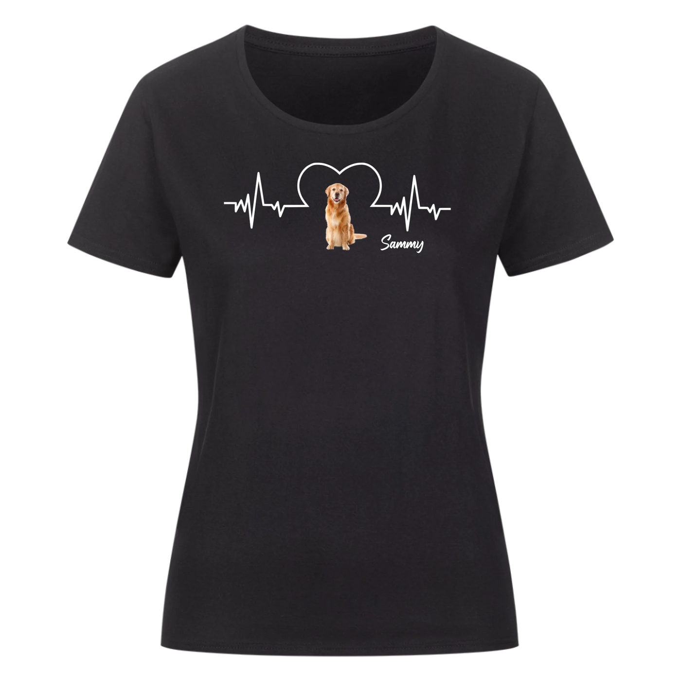 Dein Herz schlägt für deinen Hund – Personalisiere dein Premium Damen Shirt!