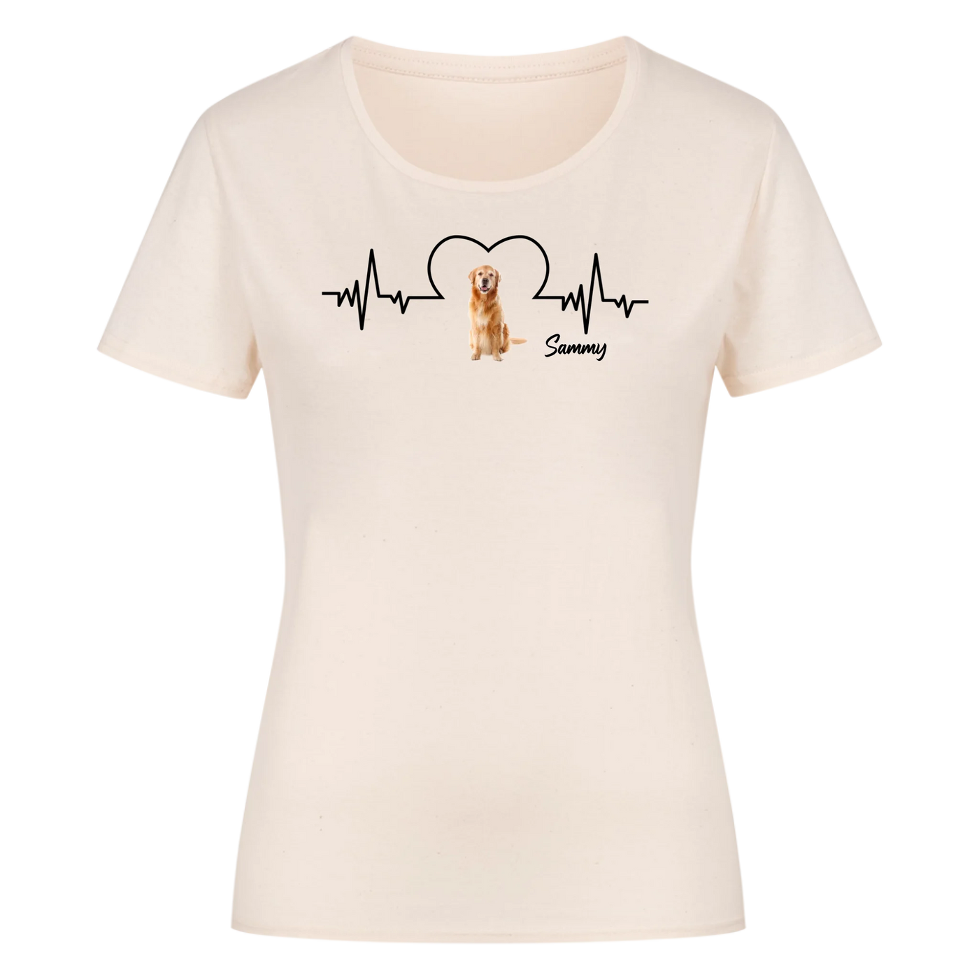 Dein Herz schlägt für deinen Hund – Personalisiere dein Premium Damen Shirt!