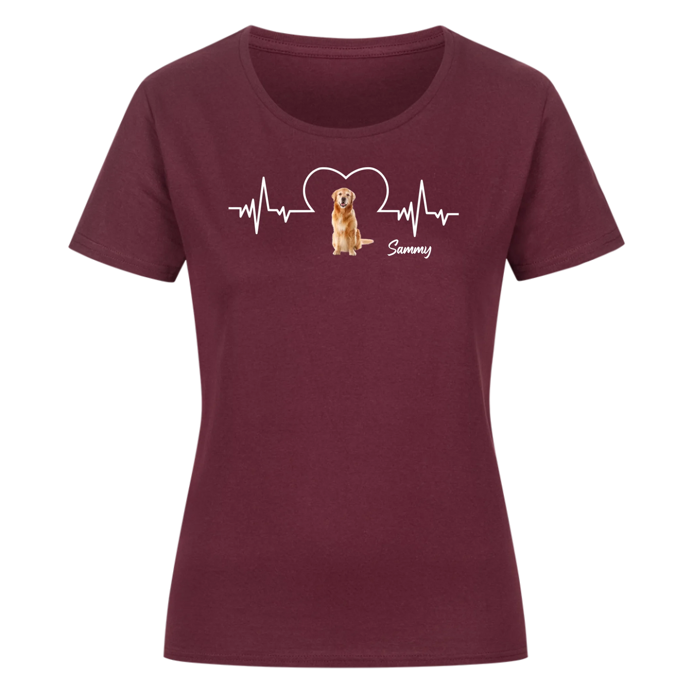Dein Herz schlägt für deinen Hund – Personalisiere dein Premium Damen Shirt!