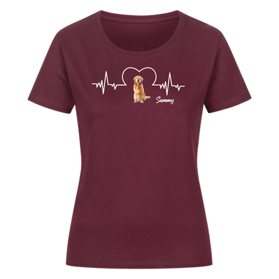 Dein Herz schlägt für deinen Hund – Personalisiere dein Premium Damen Shirt!