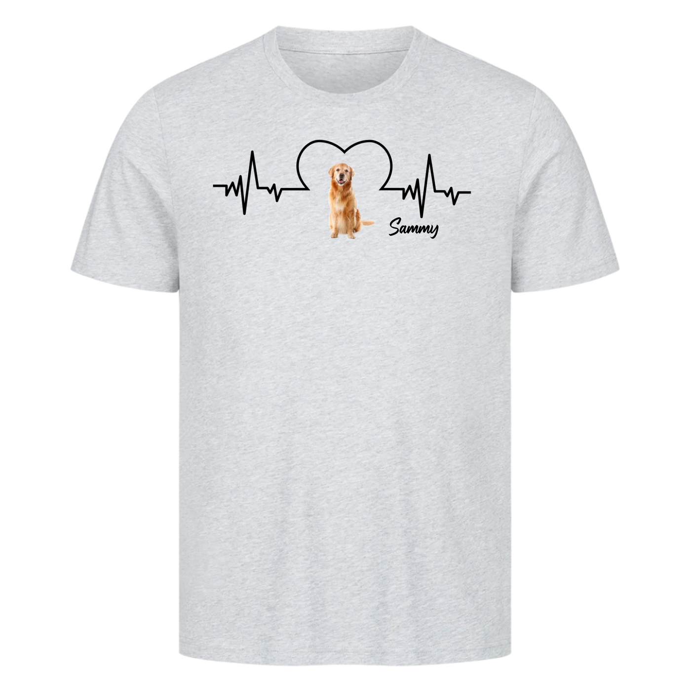 Dein Herz schlägt für deinen Hund – Personalisiere dein Unisex Shirt!