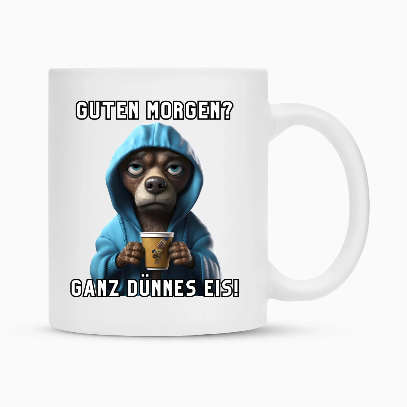 Guten Morgen? Ganz dünnes Eis! - Tasse von Pfotensegen