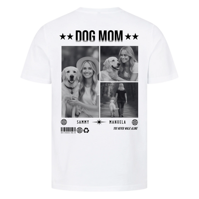 DOG MOM Fotocollage - Individuelles T-Shirt Unisex Rückendruck