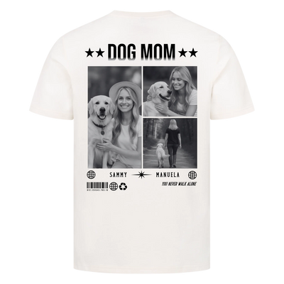 DOG MOM Fotocollage - Individuelles T-Shirt Unisex Rückendruck