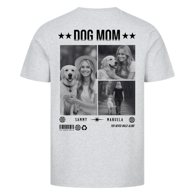 DOG MOM Fotocollage - Individuelles T-Shirt Unisex Rückendruck