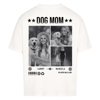 DOG MOM Fotocollage - Individuelles Oversized Shirt Rückendruck