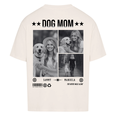 DOG MOM Fotocollage - Individuelles Oversized Shirt Rückendruck