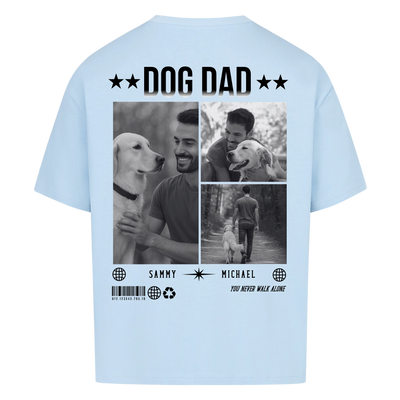 DOG DAD Fotocollage - Individuelles Oversized Shirt Rückendruck