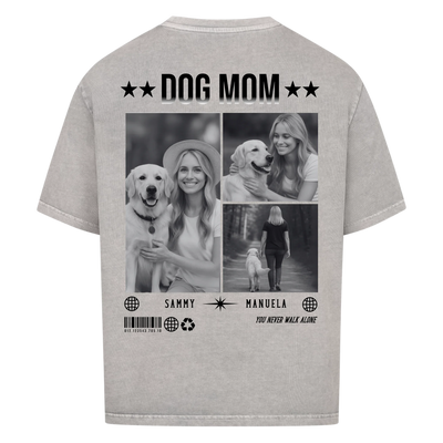 DOG MOM Fotocollage - Individuelles Oversized Shirt Rückendruck