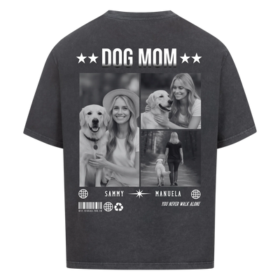 DOG MOM Fotocollage - Individuelles Oversized Shirt Rückendruck