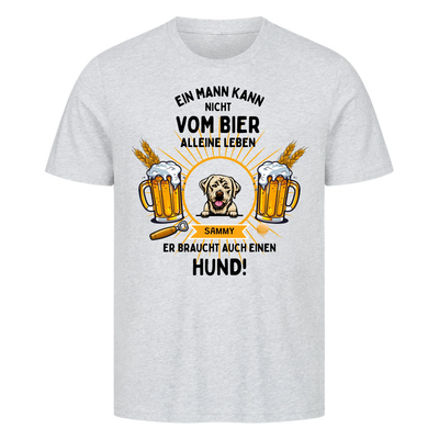Bier und Hund - Personalisierbares T-Shirt Unisex