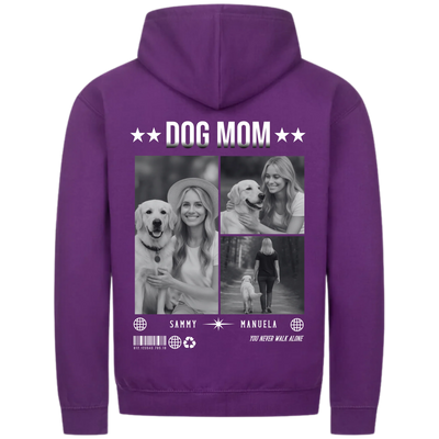 DOG MOM Fotocollage - Personalisierbarer Classic Zipper Hoodie Unisex