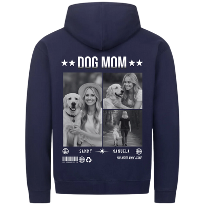 DOG MOM Fotocollage - Personalisierbarer Classic Zipper Hoodie Unisex