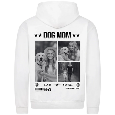 DOG MOM Fotocollage - Personalisierbarer Classic Zipper Hoodie Unisex